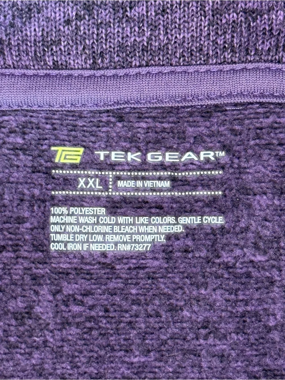 Tek Gear Women’s Purple Cowl Neck Pullover Sweatshirt size XXL